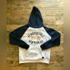 Aeropostale Blue white hoodie mens Medium